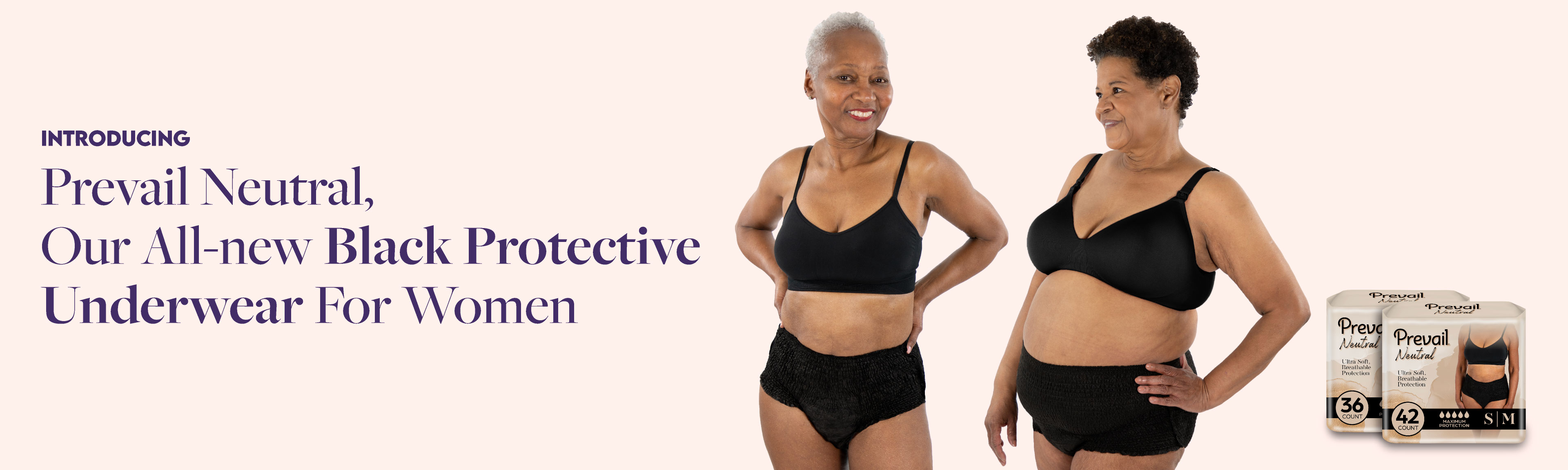 Introducing Prevail Neutral, Our All-new Black Protective Underwear For Women
